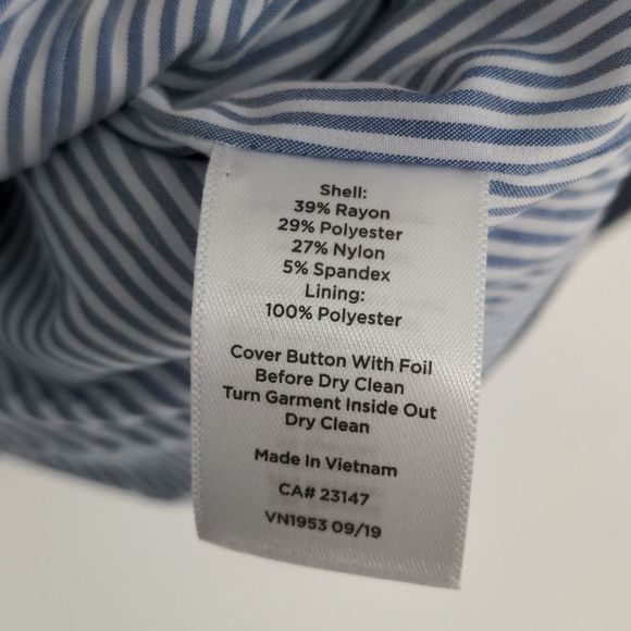 Talbots Women's Blue Twill Piqué Stretch Knit Aberdeen Blazer Jacket Size 4 - Picture 5 of 15